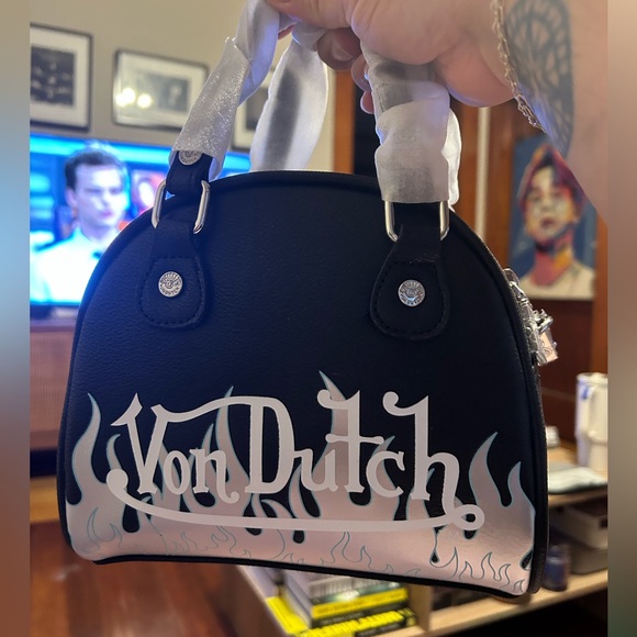 Von Dutch Handbags - Von Dutch Black and White Mini Bag